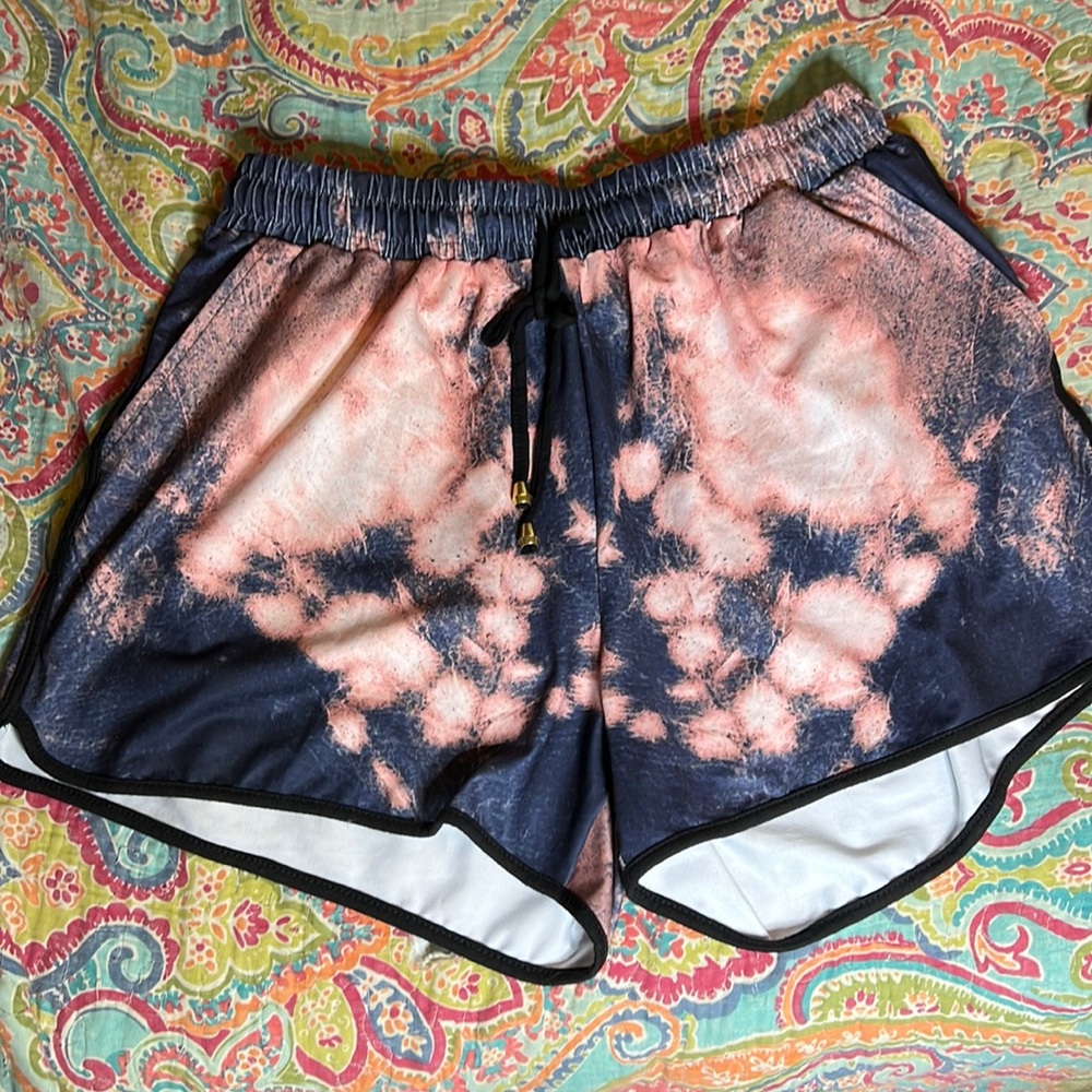 Tie dyed athletic shorts